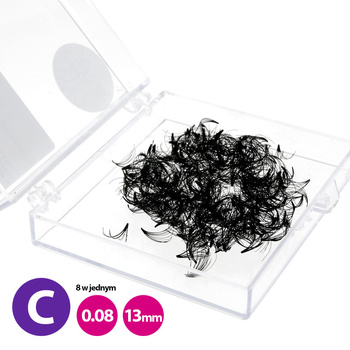 Wachlarzyki 8w1 Wonder Lashes metoda objętościowa C 0,08 13 mm