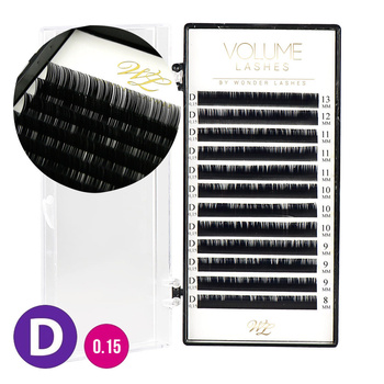 Rzęsy na pasku kaseta Wonder Lashes D 0.15 8-13mm