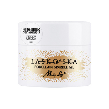 Żel budujący do paznokci Porcelain Sparkle Gel Laskovska light nude MollyLac 50g
