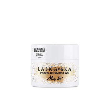Żel budujący do paznokci Porcelain Sparkle Gel Laskovska light nude MollyLac 15g