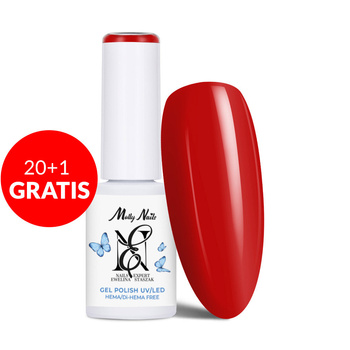 20+1gratis Lakier hybrydowy LED/UV Gel Polish Molly Nails by Ewelina Staszak Talizman T5 Karneol HEMA/Di-HEMA Free 7g