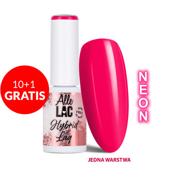 10+1gratis Lakier hybrydowy LED/UV Gel Polish Pinks Neon Jam AlleLac HEMA/Di-HEMA Free 6g
