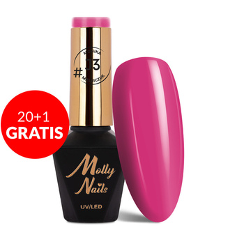 20+1gratis Lakier hybrydowy Molly Nails Juicy by Monika Mielniczuk HEMA/Di-HEMA free 8g Nr J3