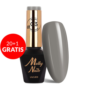 20+1gratis Lakier hybrydowy Molly Nails Classic by Monika Mielniczuk HEMA/Di-HEMA free 8g Nr C3