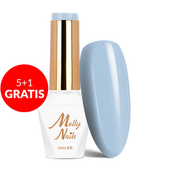 5+1gratis Lakier hybrydowy Molly Nails Pure Nature Top of the Mountain HEMA/Di-HEMA Free 8g Nr 105