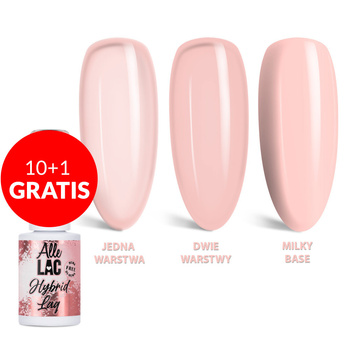 10+1gratis Lakier hybrydowy LED/UV Gel Polish Nudes N16 Light Petal AlleLac HEMA/Di-HEMA Free 6g