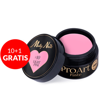 10+1gratis Pasta do zdobień ProArt Paste Molly Nails Light Pink HEMA/Di-HEMA Free 5g Nr 10