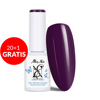 20+1gratis Lakier hybrydowy LED/UV Gel Polish Molly Nails by Ewelina Staszak Talizman T3 Ametyst HEMA/Di-HEMA Free 7g