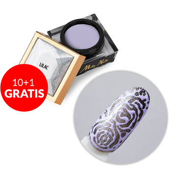 10+1gratis Creative Flow Color Gel  - kreatywny NailArt żel do efektu topniejących, miękkich wzorów Molly Nails Lilac HEMA/Di-HEMA free 5 g
