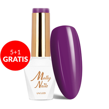 5+1gratis Lakier hybrydowy Molly Nails Cocktails & Drinks Blackcurrant Impres HEMA/Di-HEMA Free 8g Nr 18