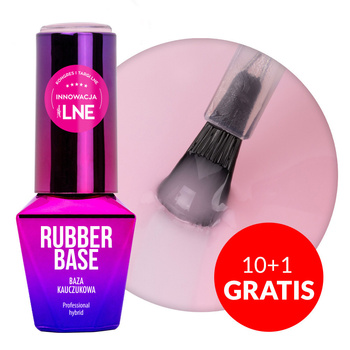 10+1gratis Baza kauczukowa LED/UV Rubber Base Cover Molly Nails Cool Nude HEMA/Di-HEMA Free 10g