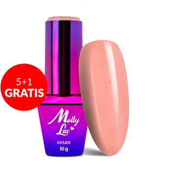 5+1gratis Lakier hybrydowy MollyLac Macarons Fairy Cake 10g Nr 477