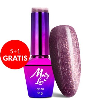 5+1gratis Lakier hybrydowy MollyLac Nailmatic Treasure pride 10g Nr 323