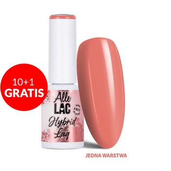 10+1gratis Lakier hybrydowy LED/UV Gel Polish Nudes N10 Coral Rose AlleLac HEMA/Di-HEMA Free 6g
