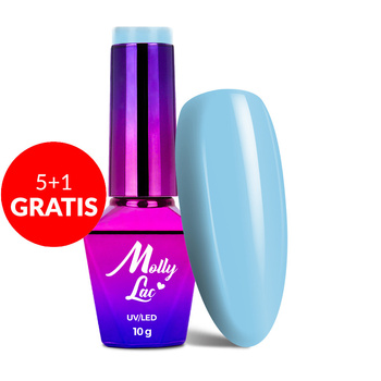 5+1gratis Lakier hybrydowy MollyLac Welcome to Ibiza Sea Wave 10g Nr 114