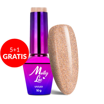 5+1gratis Lakier hybrydowy MollyLac Sensual Lexi 10g Nr 204