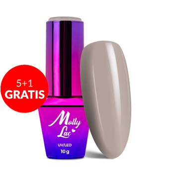 5+1gratis Lakier hybrydowy MollyLac Choco Dreams Penaut Butter 10g Nr 353