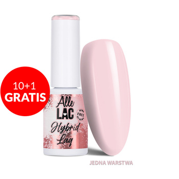 10+1gratis Lakier hybrydowy LED/UV Gel Polish Nudes N4 Light Pink AlleLac HEMA/Di-HEMA Free 6g