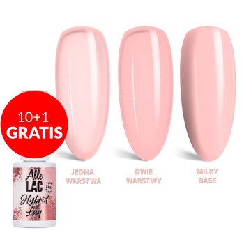 10+1gratis Lakier hybrydowy LED/UV Gel Polish Nudes Peach Glow AlleLac HEMA/Di-HEMA Free 6g
