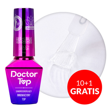 10+1gratis Top nabłyszczający samoregenerujący no wipe bez przecierania Doctor Top MollyLac Clear 10g