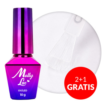 2+1gratis Satin Top MollyLac matowy top nawierzchniowy no wipe bez przemywania Clear 10g