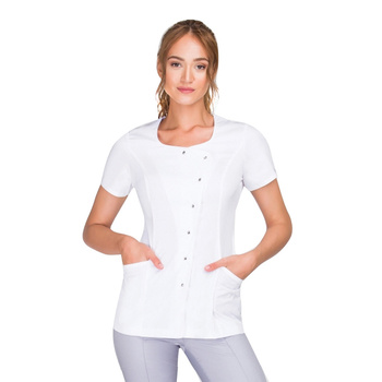 Fartuszek kosmetyczny Vena Spa 9 biały z cyrkoniami rozmiar 44