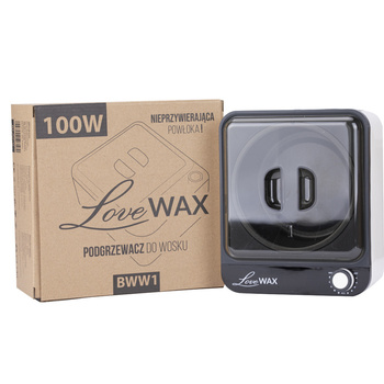 Podgrzewacz do wosku na puszkę z teflonowym wkładem LoveWax BWW1 biało czarny 500 ml