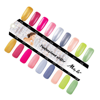 Wzornik MollyLac Fantasyland Glitter połysk i mat 9 Kolorów