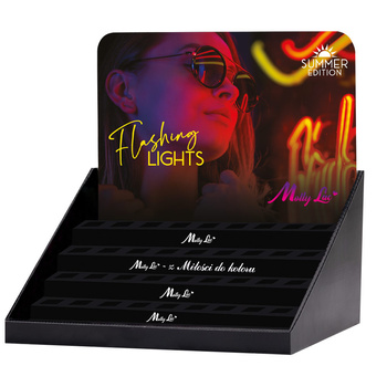 Ekspozytor na 45 lakierów hybrydowych MollyLac Flashing Lights Neon 5 g - pusty