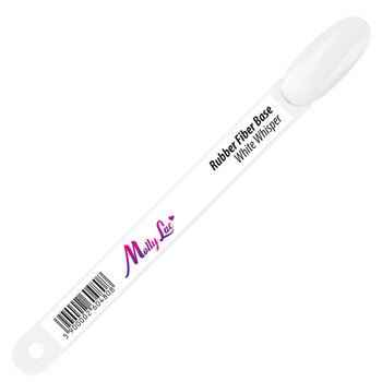 Wzornik patyczek MollyLac Rubber Fiber Base White Whisper