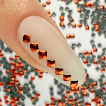 ShinePins gładkie ćwieki błyskotki ozdoby do paznokci kwadratowe mini NTN Premium Nr 4 5g