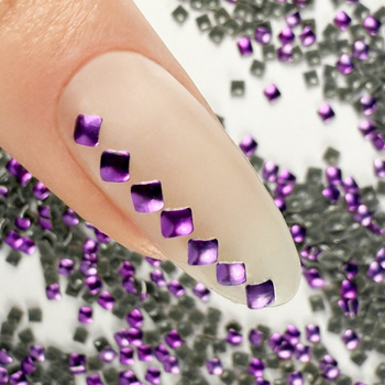 ShinePins gładkie ćwieki błyskotki ozdoby do paznokci kwadratowe mini NTN Premium Nr 2 5g